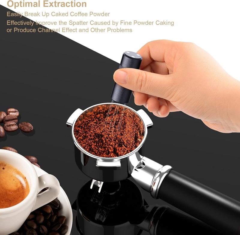 WDT Tool Espresso Distribution Tool, Coffee H：4.8 inches, Light Black gallery