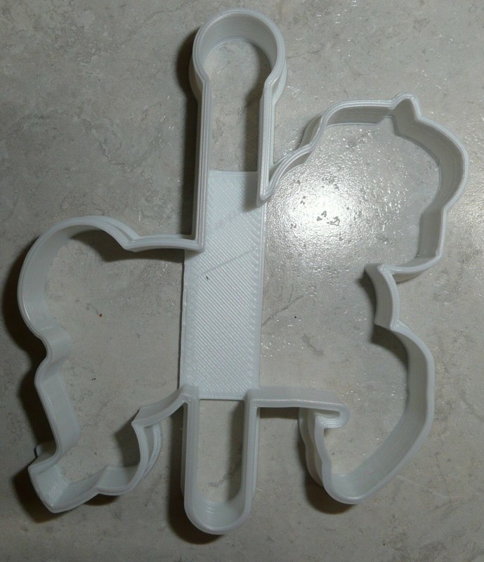 CAROUSEL HORSE OUTLINE MERRY GO ROUND ROUNDABOUT COOKIE CUTTER USA PR2610 gallery