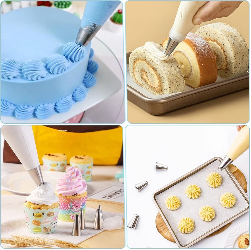 Piping Bags & Tips Set 100 12Inch Disposable Pastry Piping Bags Royal Icing gallery