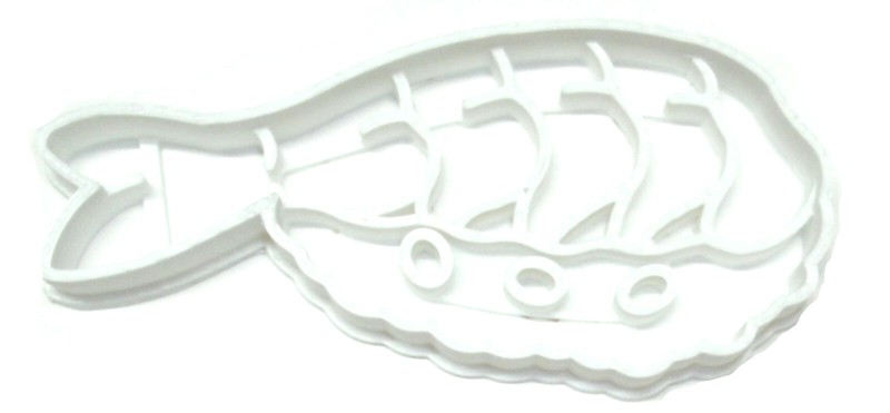 SHRIMP SUSHI FRESH RAW FISH SHREDDED DAIKON RADISH COOKIE CUTTER USA PR2392