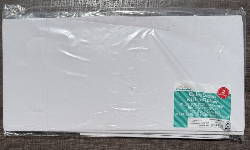 Lot of 8 Way To Celebrate Cake Boxes with Window White Bakery Boxes New Sealed gallery