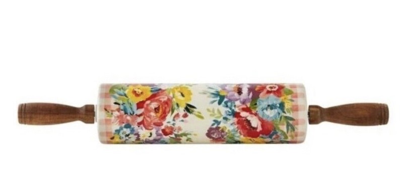 The Pioneer Woman Sweet Romance Blossoms Ceramic Rolling Pin. Great Gift! gallery