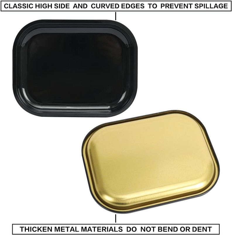HOKirin Metal Tray with Soft Magnetic Lid,Metal Small Spill Black gallery