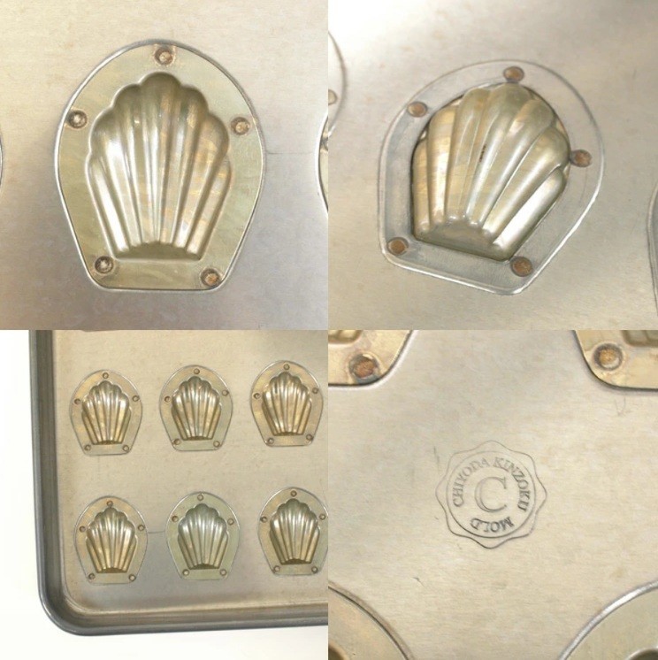 Chiyoda metal Shellfish cake Mini Madeleine mold 36P Baking sheet oven gallery