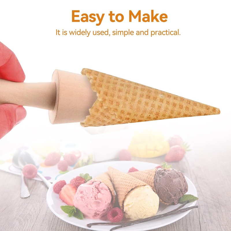 2PCS Pizzelle Roller Ice Cream Cone Mold Cone Roller for DIY Pastry Dessert C... gallery