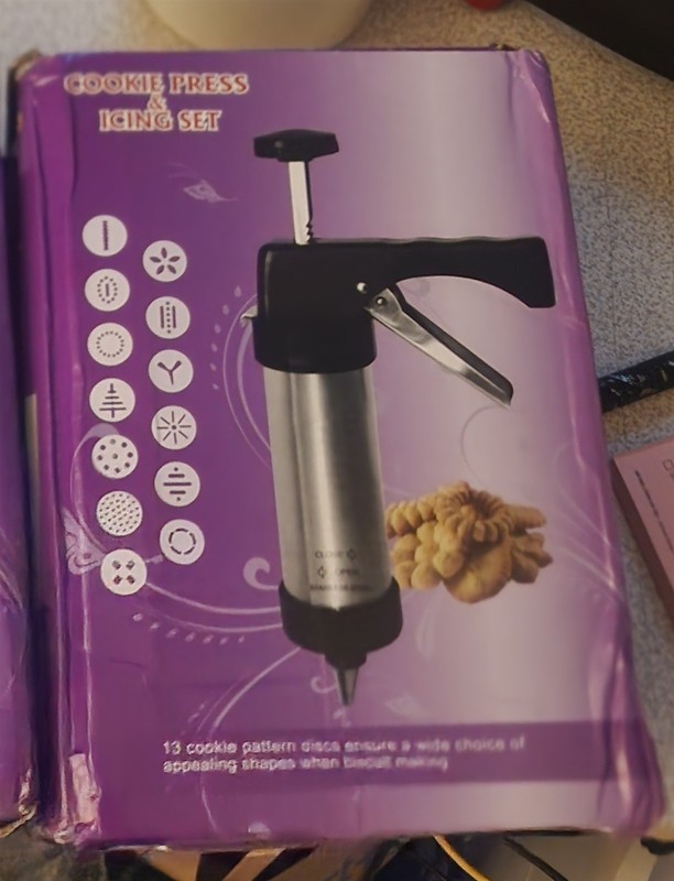 21 Pc Stainless Steel Cookie Press & Frosting Gun Kit New gallery