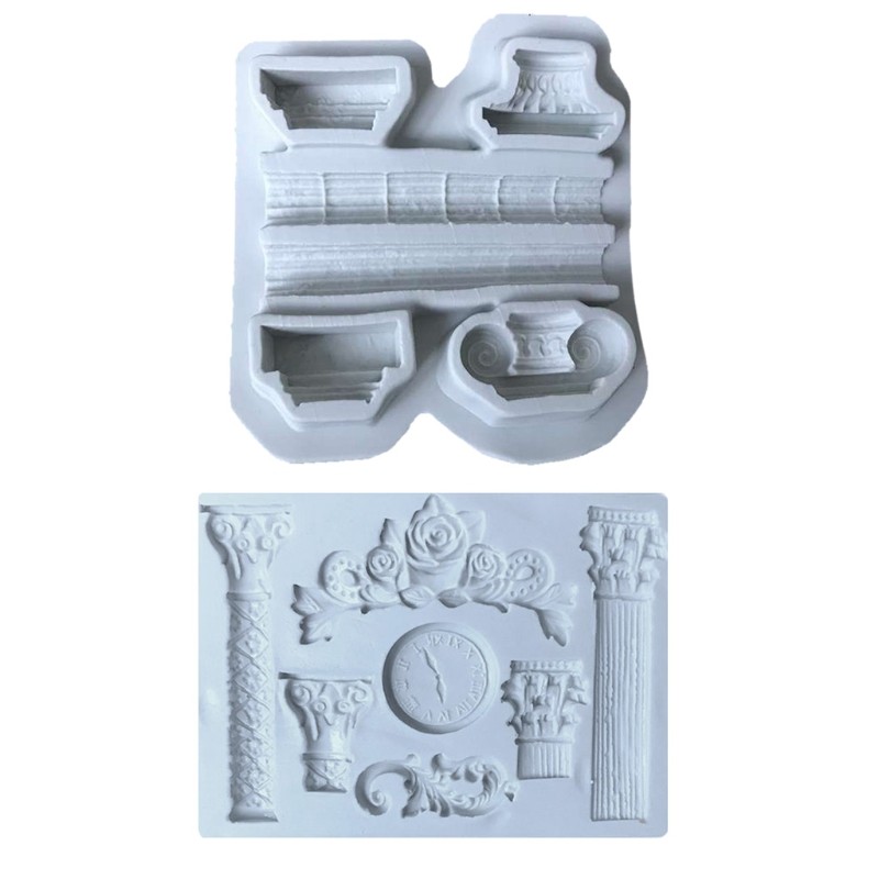 3D Roman Column Fondant Mold Ancient Greek Pillars Mould Silicone Moulds