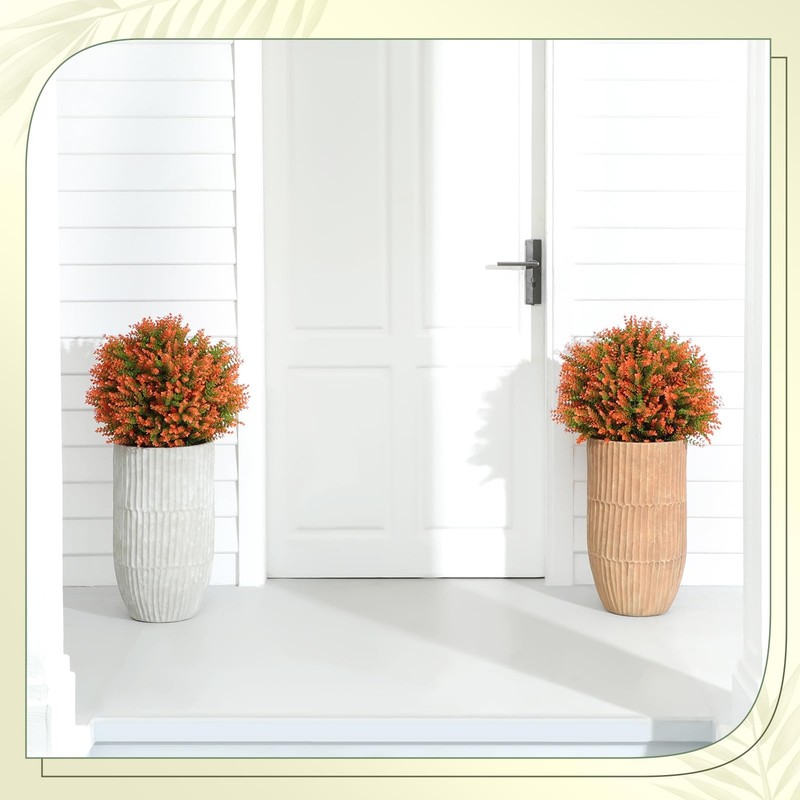 Yunlly Set Of 2 Real To Touch Outdoor Topiary Tree 24 Fake Plants Front Porch gallery