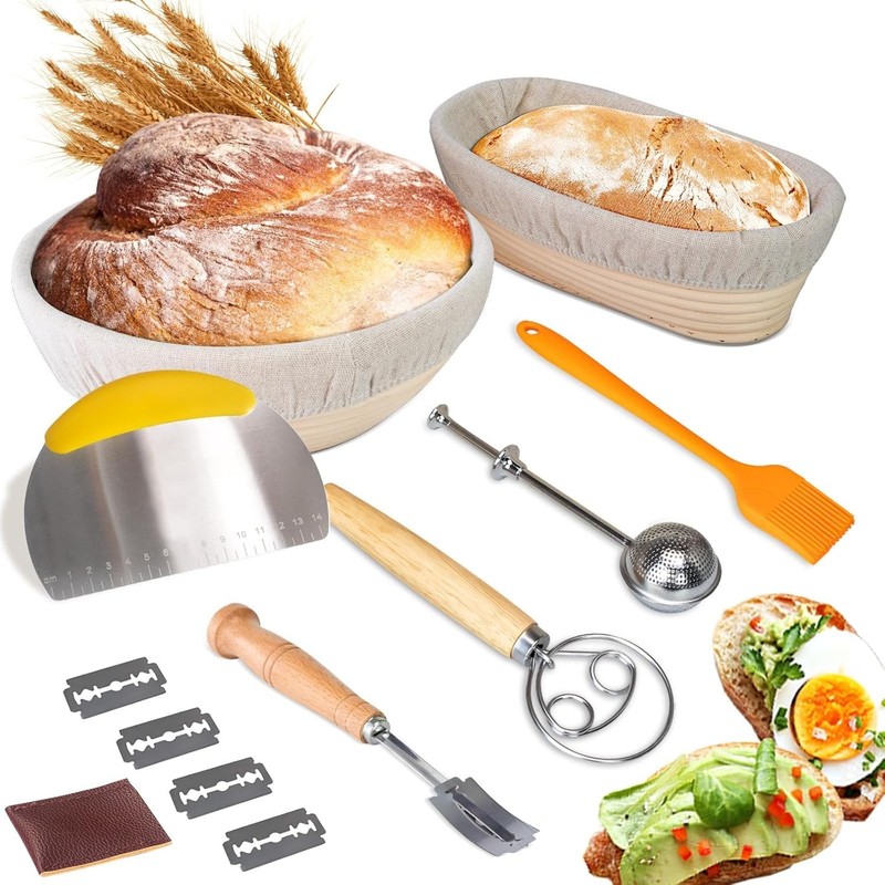 Banneton Bread Proofing Baskets Set Sourdough Bread Baking tools