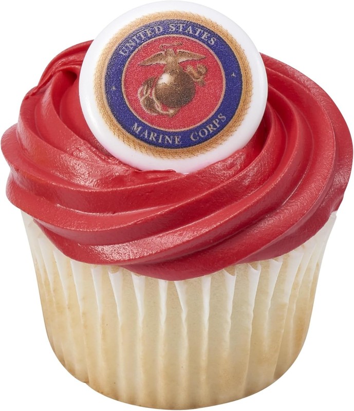 Marine Corps Cupcake Toppers, 24 United States Marine Corps Official Emblem gallery