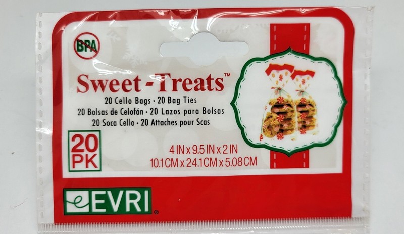 NEW Sweet Treats Bags for Cookies pk of 20 set of 3 Christmas Design gallery