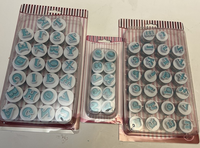 62pc. Alphabet Letter Number Fondant Cutter Mould Cake Cookie Decorating Mold