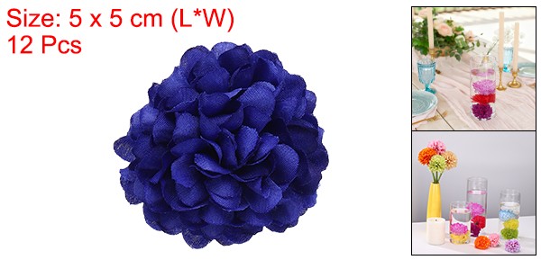 12Pcs 2"x2" Floating Flowers for Centerpieces Cobalt Blue gallery