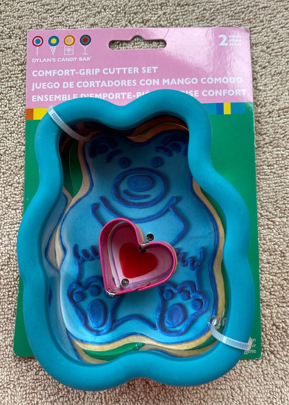 Wilton Comfort Grip Teddy Bear Cookie Cutter Large 5” & Small Heart 2 for 1 New