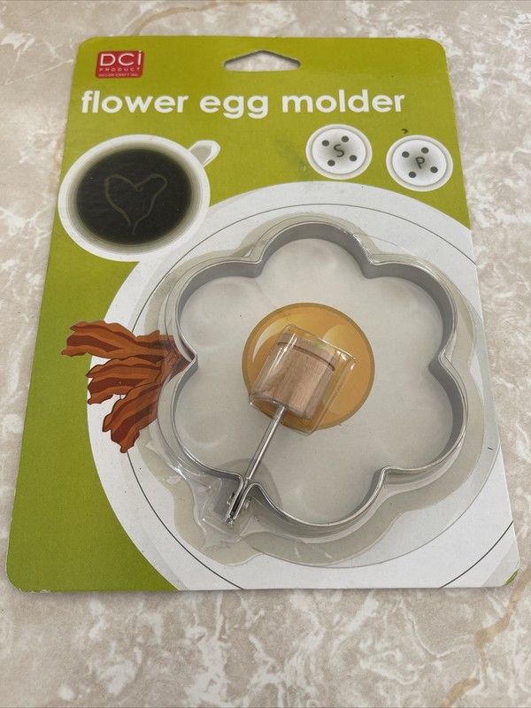 Fun Shaped Flower Metal 4″ Silvertone Egg Molder Cookie Cutter Art Mold Design