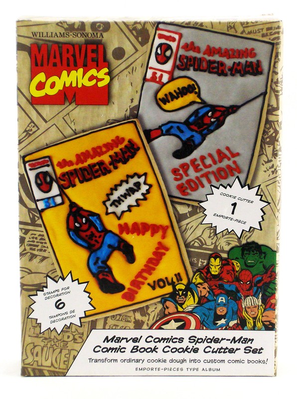 Williams Sonoma Marvel Spider-Man Comic Book Cookie Cutter Set Brand New In Box