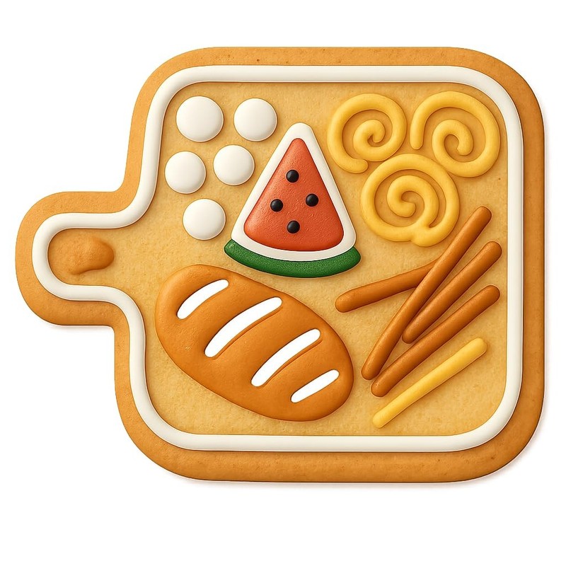 Rustic Charcuterie Platter Cookie Cutter & Stamp, Fondant & Clay - 4x4 gallery