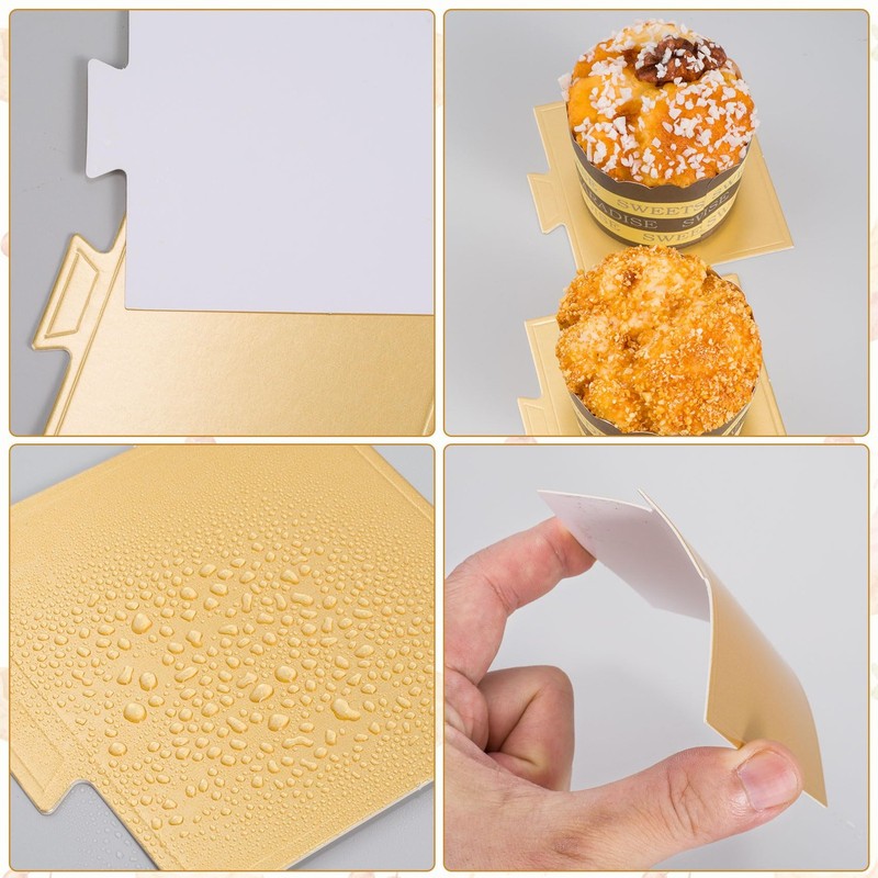 20pcs Square Cake Boards, Mini Cardboard Base for Pastries Cupcakes Cookies B... gallery