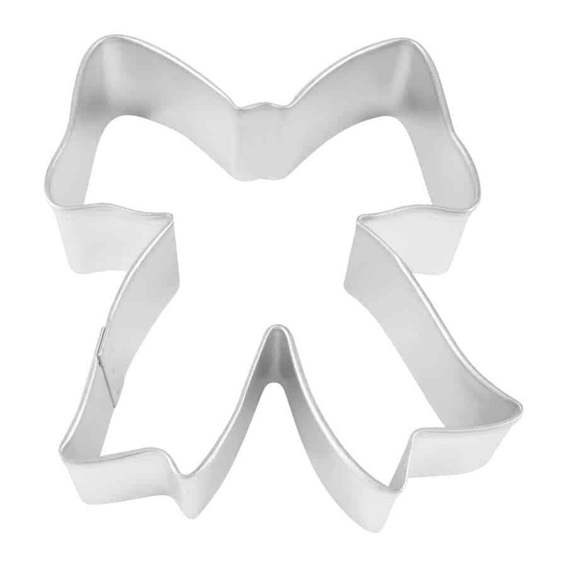 3.5" Ribbon Gift Hair Bow Cookie Cutter Tin Steel Fondant Xmas Holiday Party gallery