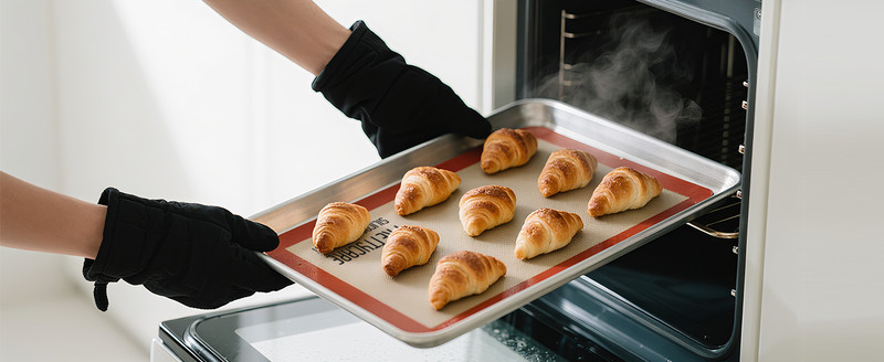Silicone Baking Mat Set by (2 Half Sheet and 1 Quarter Sheet) Non Stick Cookie gallery