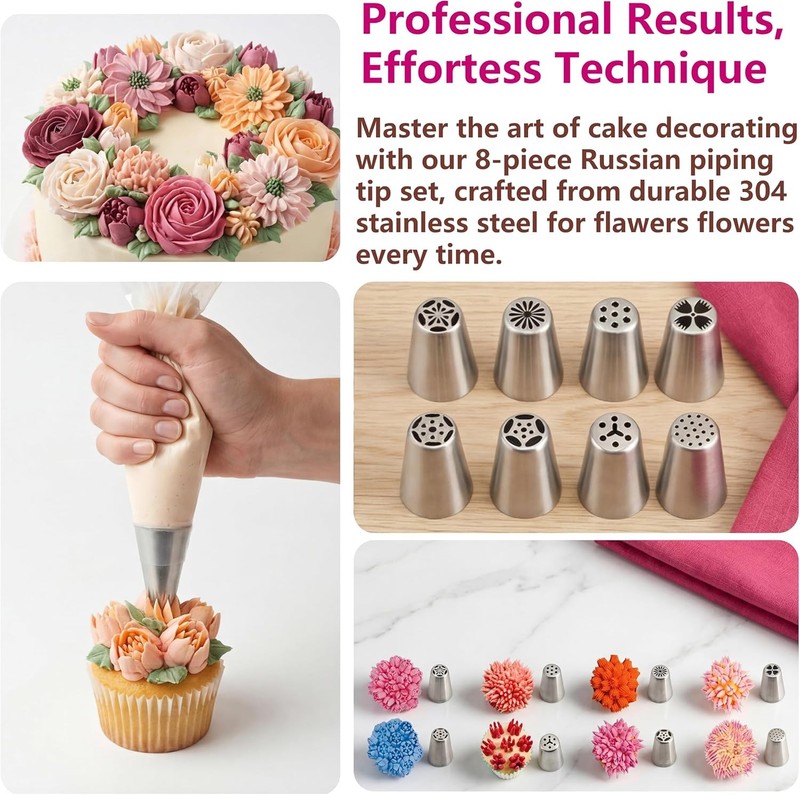 209 PCS Cake Decorating Kit with Dessert Decorating Syringe Set,Baking Supplies- gallery