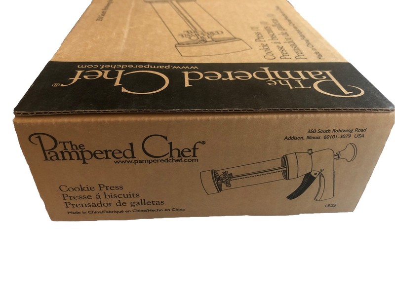 NEW! Pampered Chef Cookie Press, 16 Discs and Instructions 1525 Baking Kitchen gallery