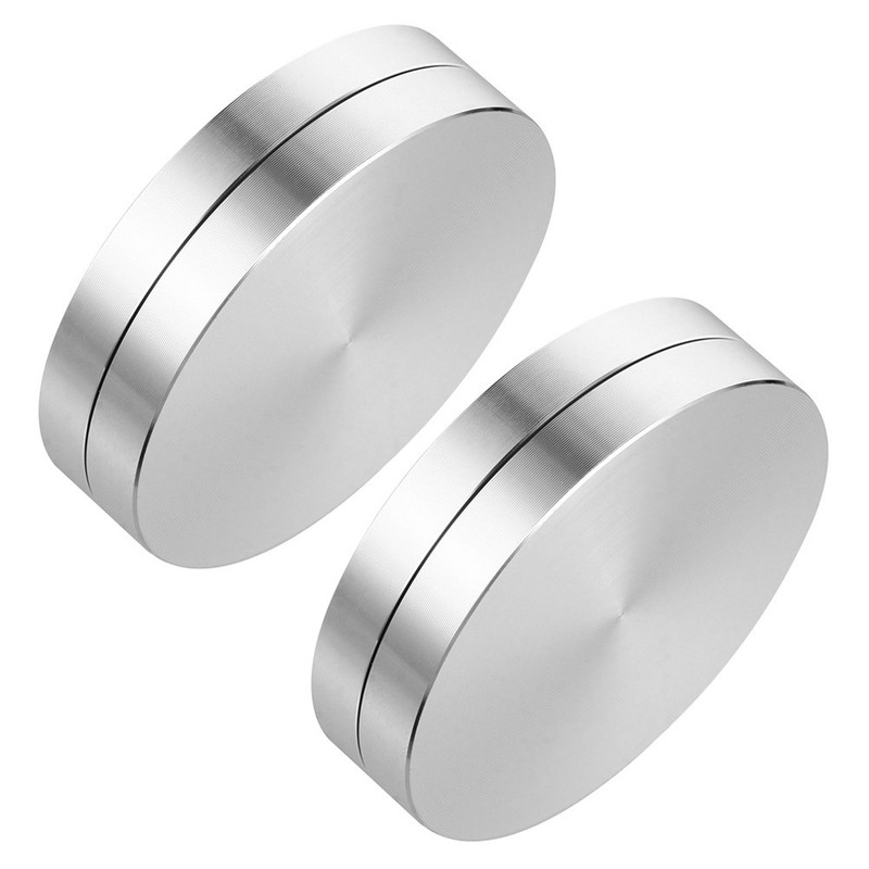 2Pcs Smooth Rotating Aluminum Turntable Base Axle for Cake and Dining Table Use