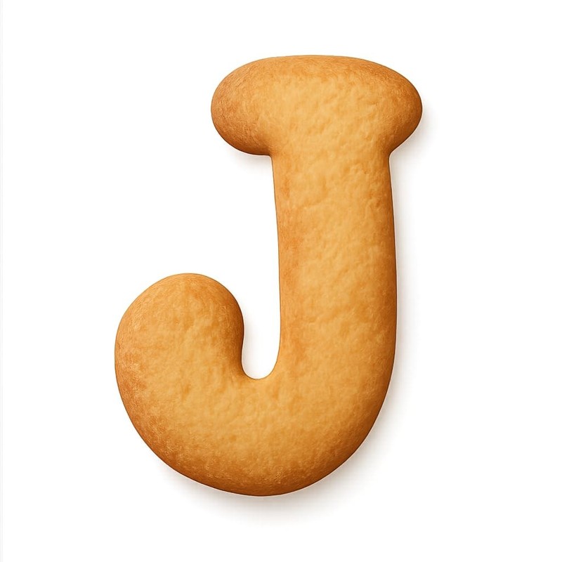 Bubble Style Letter 3″ Classic J Cookie Cutter & Stamp, Fondant & Clay – 3×3″
