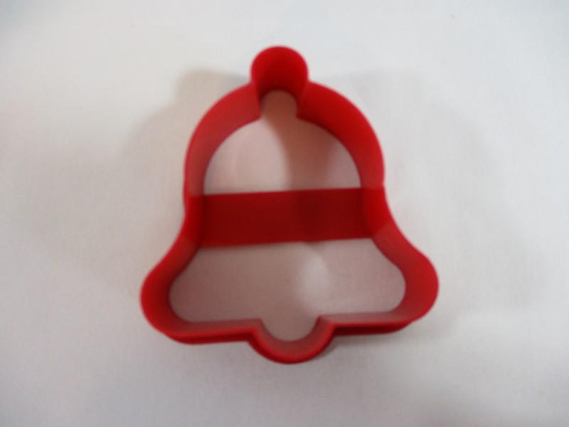 Jingle Bell Cookie Cutter 3.5" Red Plastic Christmas Fox Run Craftsmen gallery