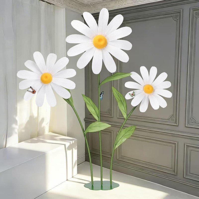Giant Daisy Flowers Artificial 5.9 Ft Lar Fake Daisies Spring Wild