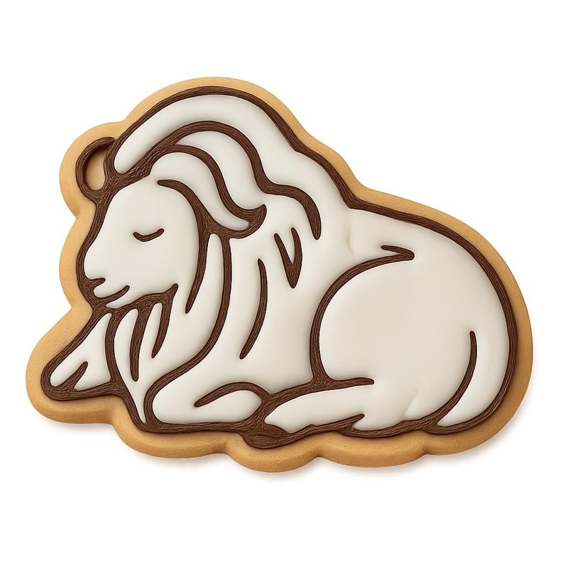 Resting Musk Ox Cookie Cutter & Stamp, Fondant & Clay - 4x3.1 gallery