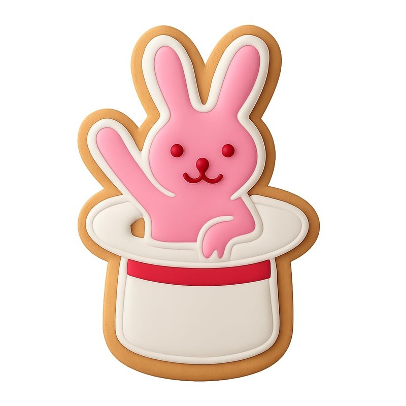 Playful Rabbit in Hat Cookie Cutter & Stamp – 2.5×4
