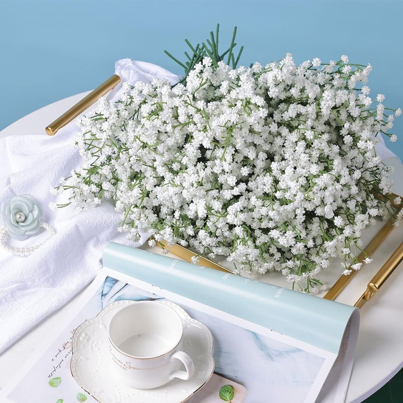 30 artificial baby's breath flowers, suitable for party decorations. gallery