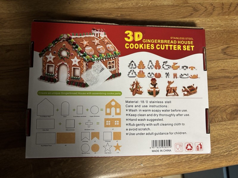 3D Gingerbread House Cookie Cutter Set 18 PCS Stainless Steel gallery