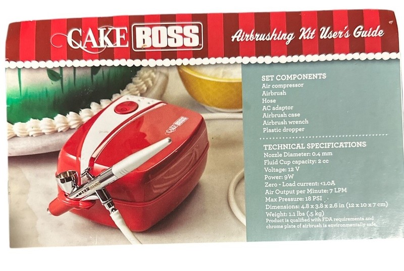 Cake Boss Airbrushing Cake Decorating Kit With Compressor