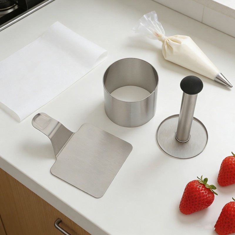 Food Forming Ring Round Cookie Mold Burger Patty Press Cheesecake gallery