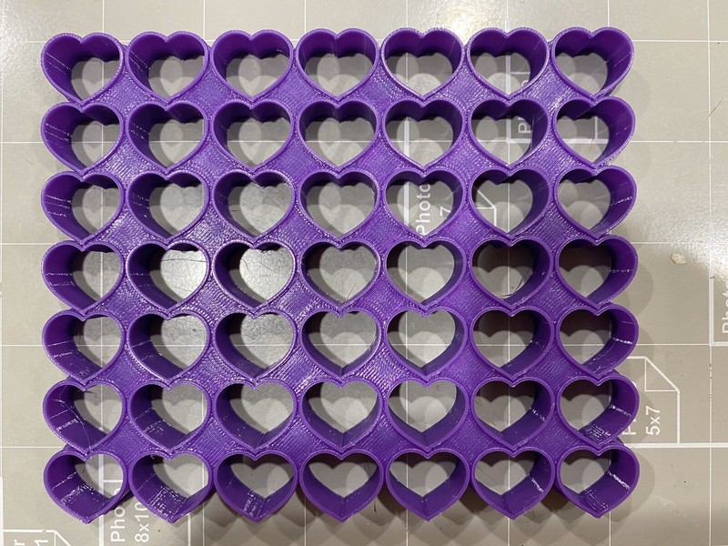 49×0.5” Mini Size Heart Shape Multicutter