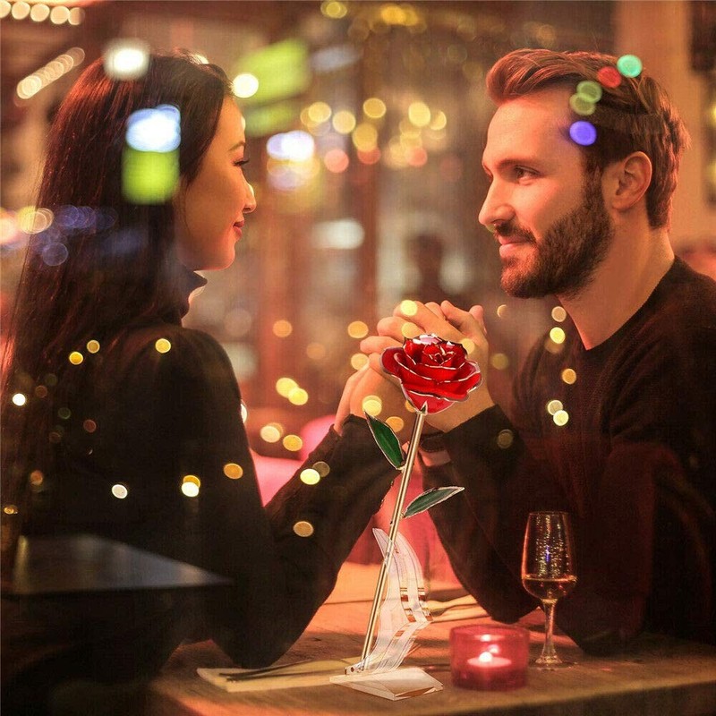 ENJOYPRO Valentines Day Gifts for Her, Real Rose Dipped Golden,Gold,Red,Rose gallery