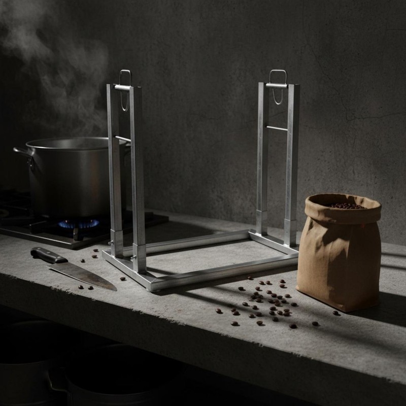 Vegetable Bag Frame Joined Metal Packing Stand Loop Handle gallery