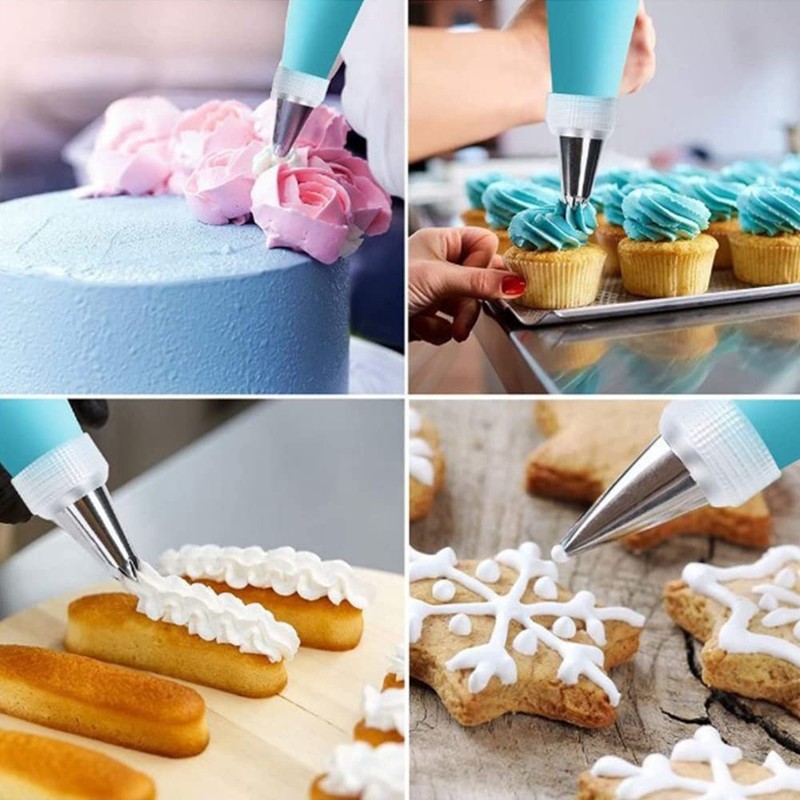 18 Inch Reusable Icing Bags 3-Pack Silicone Piping Bags, Large Pastry Bags Ca... gallery