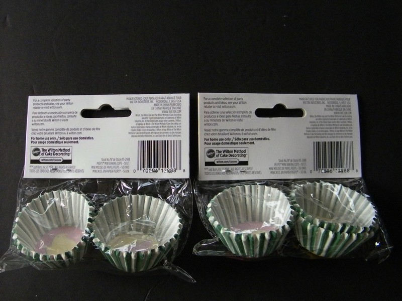 2 Pkgs Wilton Baking Cups Easter Bunny Peeps Mini 100 Count Pink Yellow Chick gallery