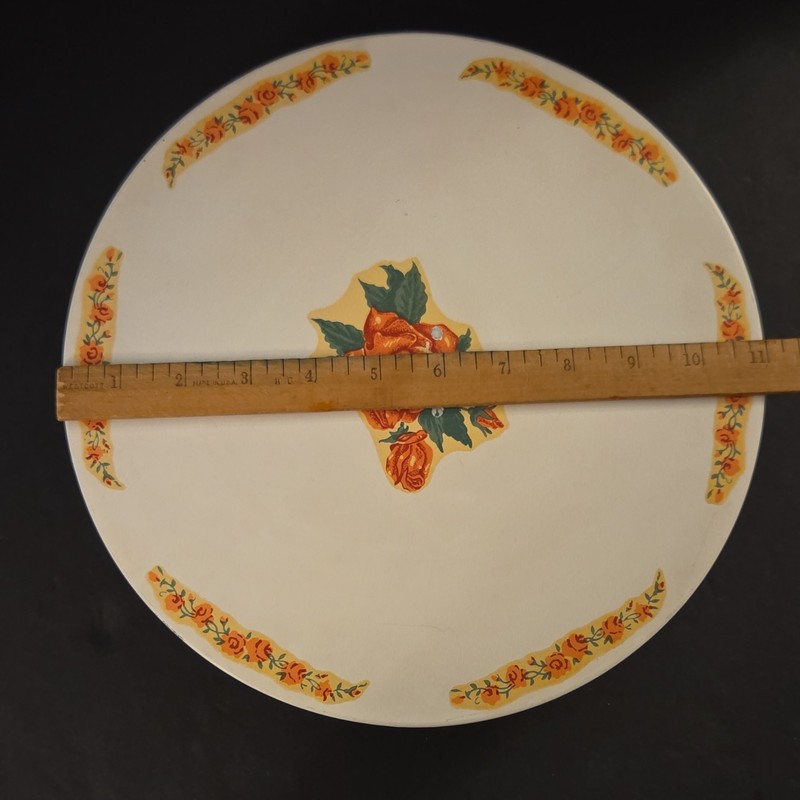 Vintage 1950s Swiss Musical Happy Birthday Rotating Cake Plate 10.75″ – WORKS!