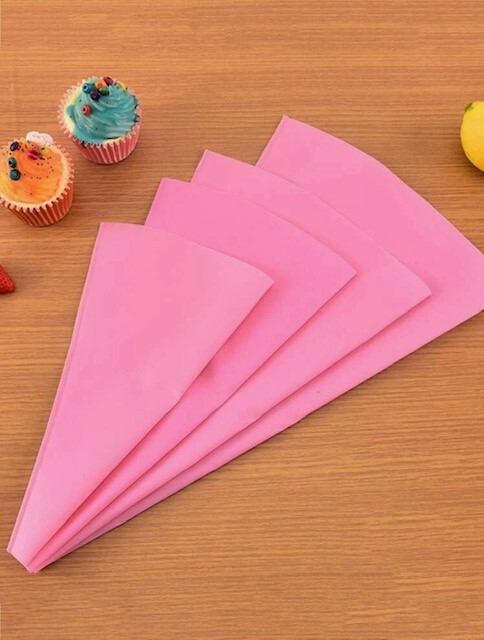 4 Size Silicone Pastry Icing Piping Cream Bags Cake Decorating Tool DIY Reusable
