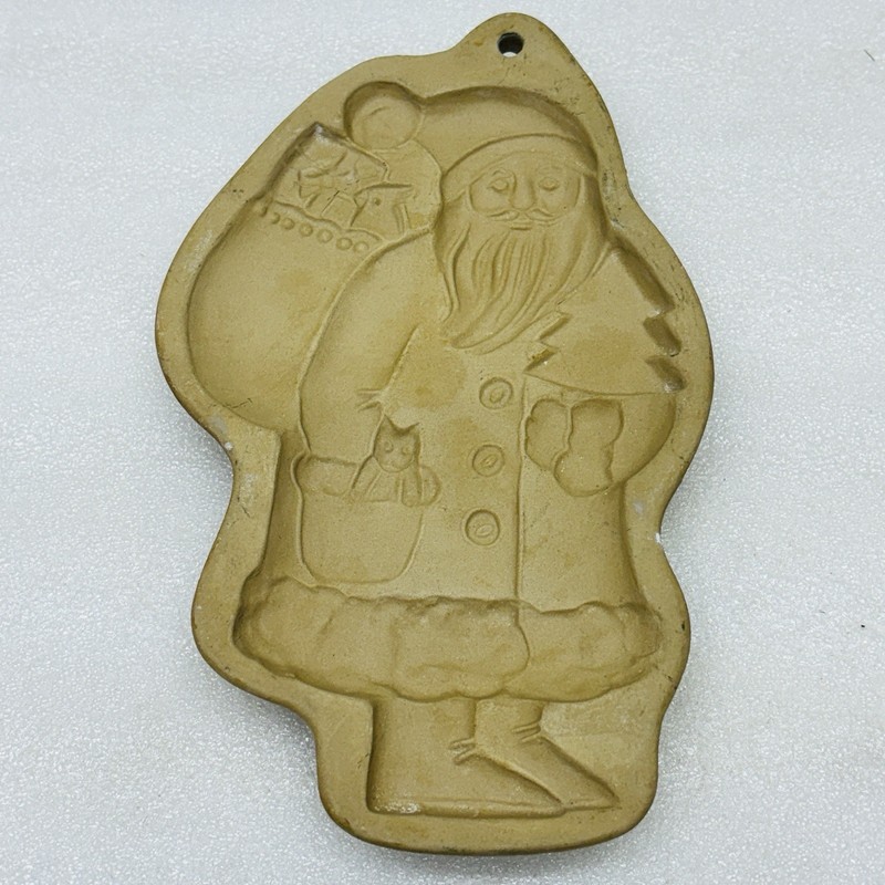 VTG‼ Brown Bag Cookie Art 1983 Santa Claus w/ Presents 7″ Craft Cookie Mold •VG‼