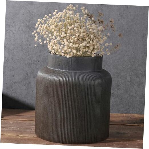 Rustic Vases for Decor,6.7 inch Farmhouse Ceramic Vase for Flowers,Vintage