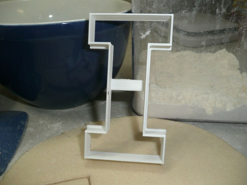 LETTER I 4 INCH UPPERCASE CAPITAL BLOCK FONT COOKIE CUTTER USA PR4222 gallery