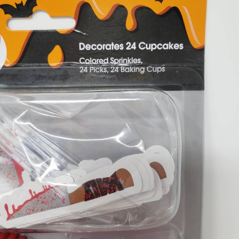 Halloween Cupcake Decorating Kit Great for Theme Parties Bloody Handprints gallery