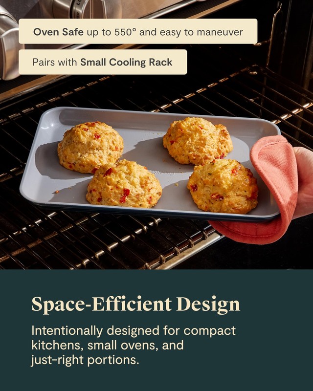Caraway Nonstick Ceramic Small Baking Sheet 9X13 Non-Toxic Ptfe Pfoa Oven Safe gallery