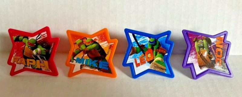 Bakery Crafts Plastic Cupcake Rings Lot of 6 “Teenage Mutant Ninja Turtles” #1