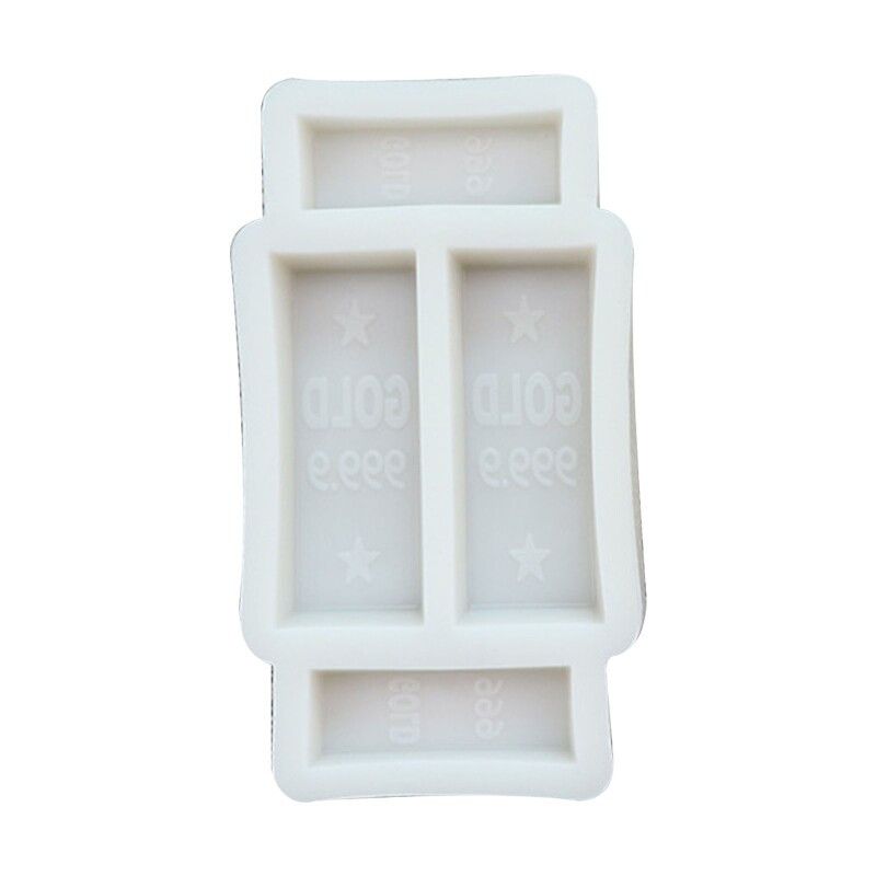 Simulation Gold Brick Silicone Mold Fondant Cake Decoration Tool Chocolate Mould